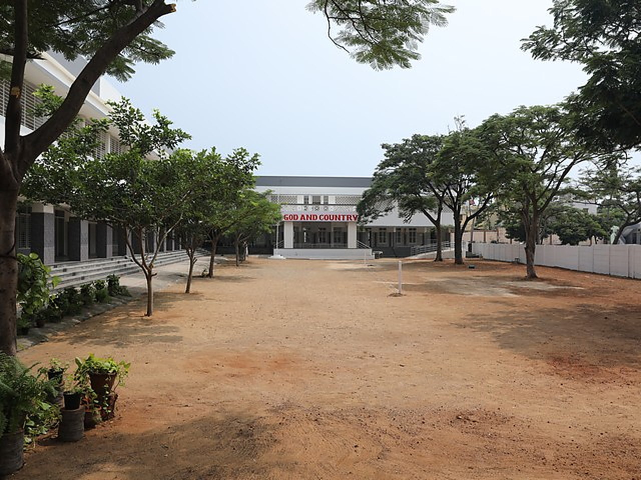 The courtyard, looking towards the assembly portico